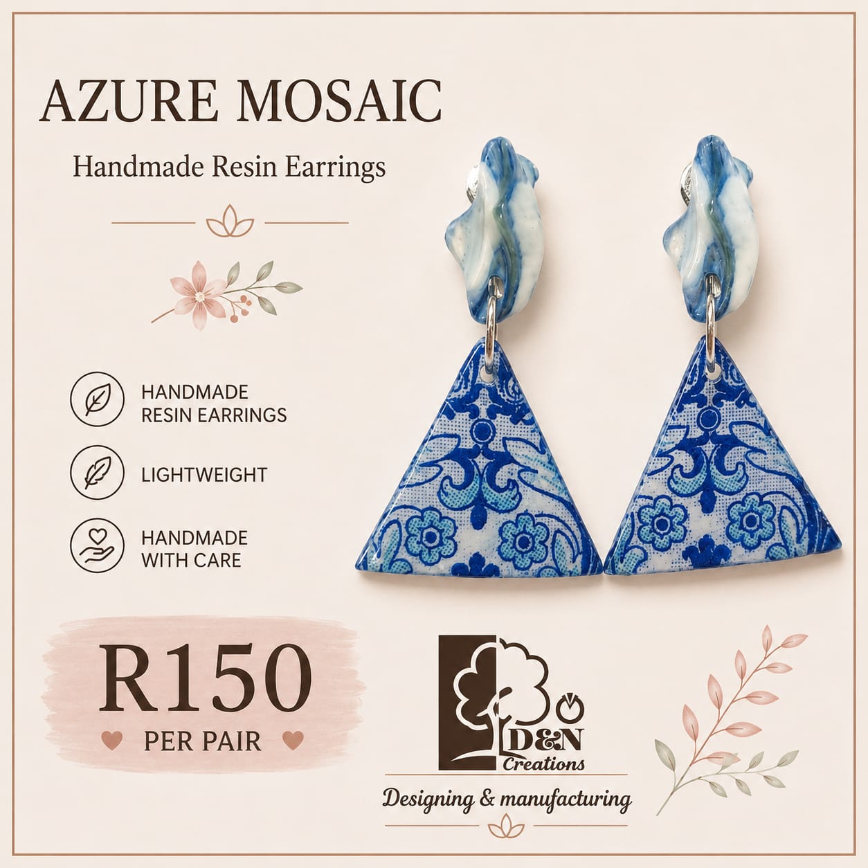 D&N Handmade Resin Earrings - Image 3