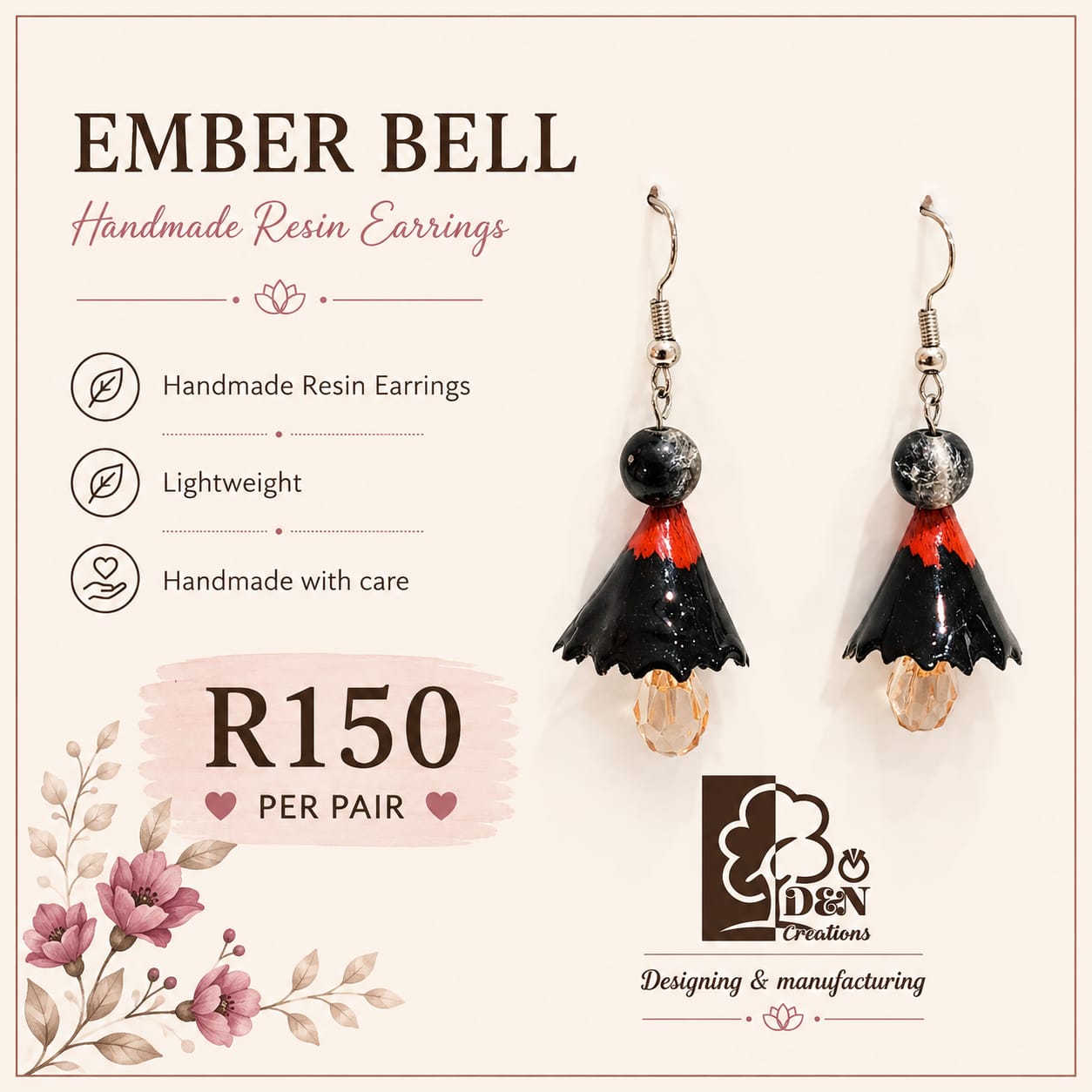 D&N Handmade Resin Earrings - Image 5