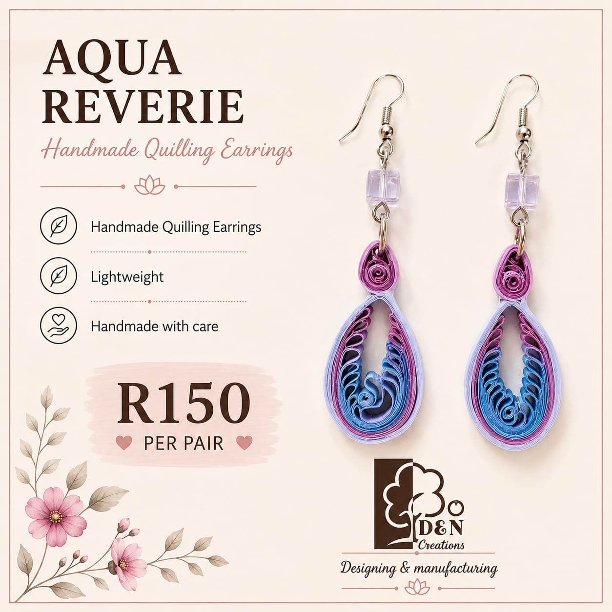 D&N Handmade Resin Earrings - Image 2