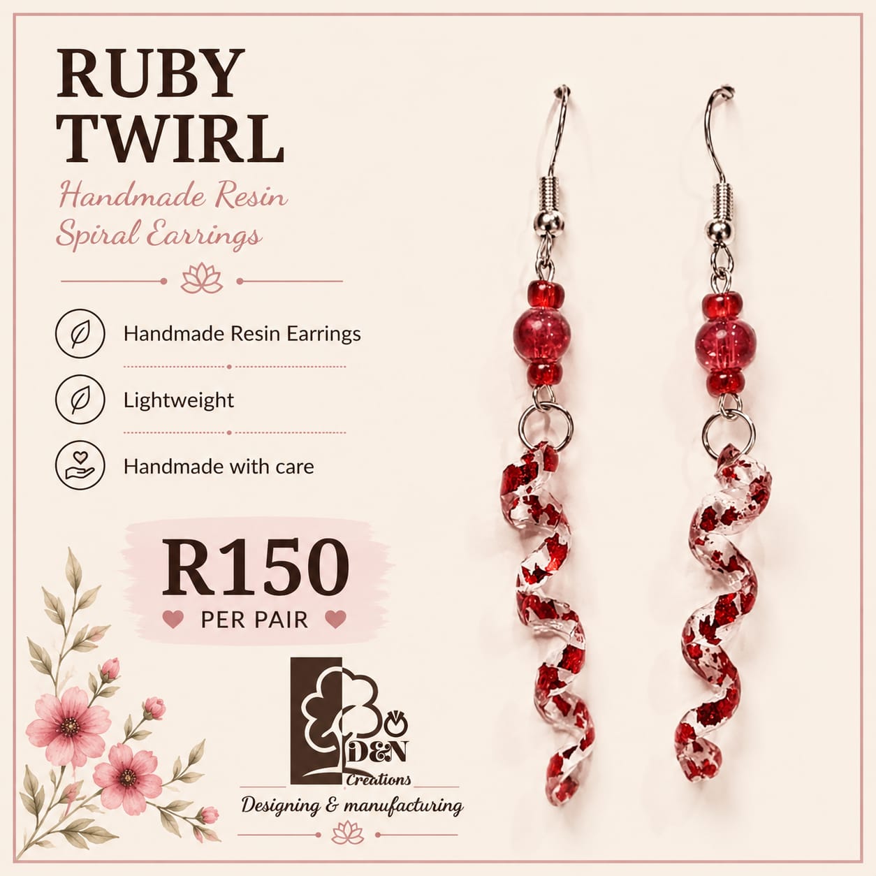 D&N Handmade Resin Earrings - Image 12